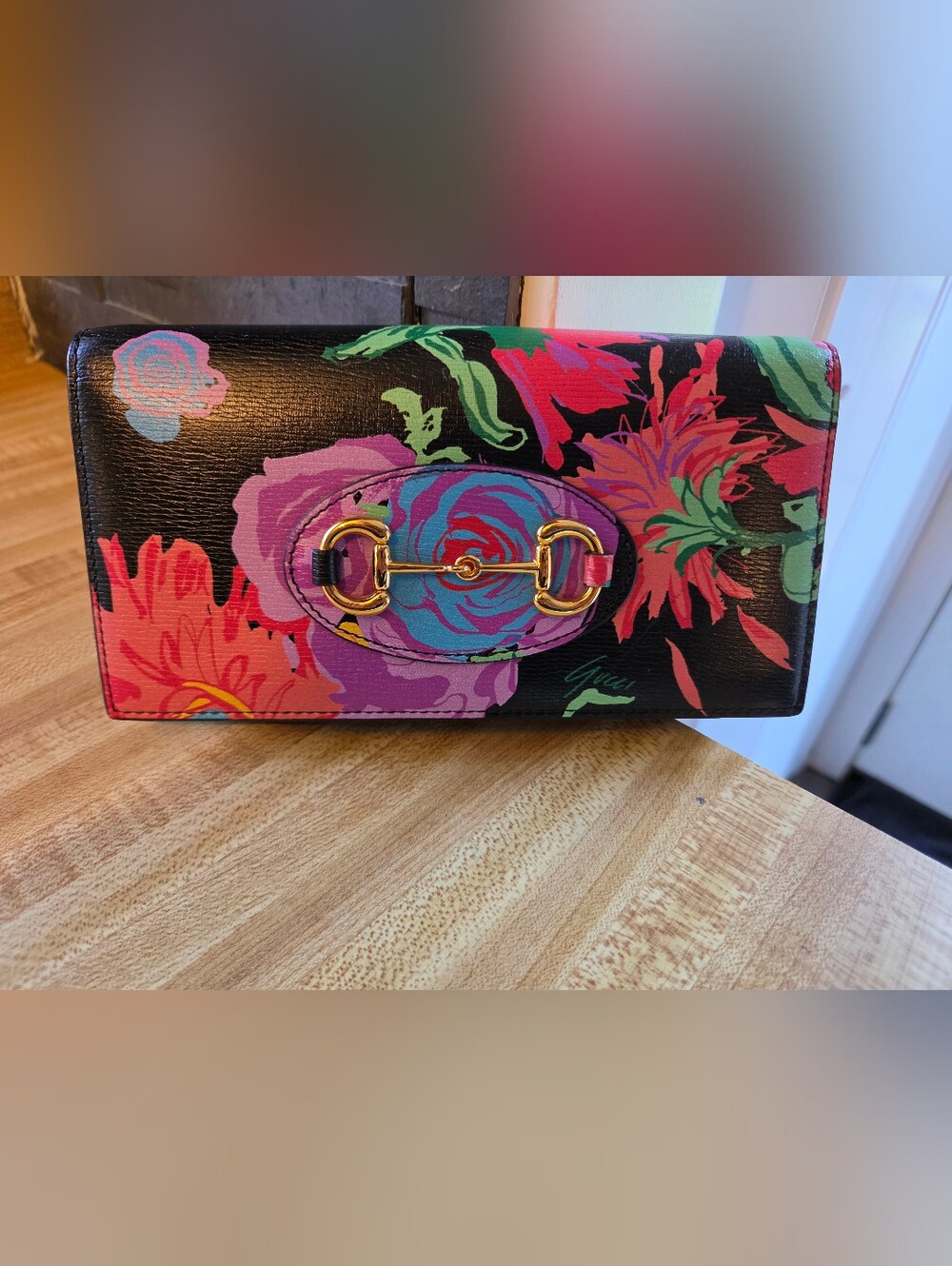 Gucci × Ken Scott Floral 1955 Horsebit Wallet